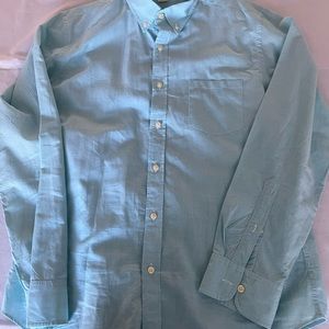 J.Crew Mens Turquoise Blue Summer cotton button-down Shirt